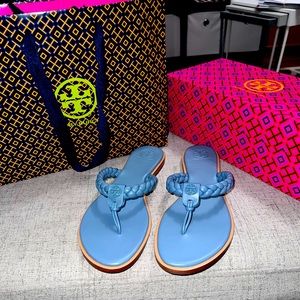 Tory Burch leather braided sandal